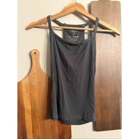 Bo & Tee Gray Transition Soft Ribbed Racerback Stretch Tank Top Small - Picture 1 of 5